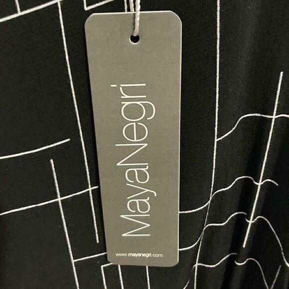 Maya Negri XL Black White Checked Micah Dress ~Boutique~ Art To Wear |Retro 80's - Picture 6 of 6